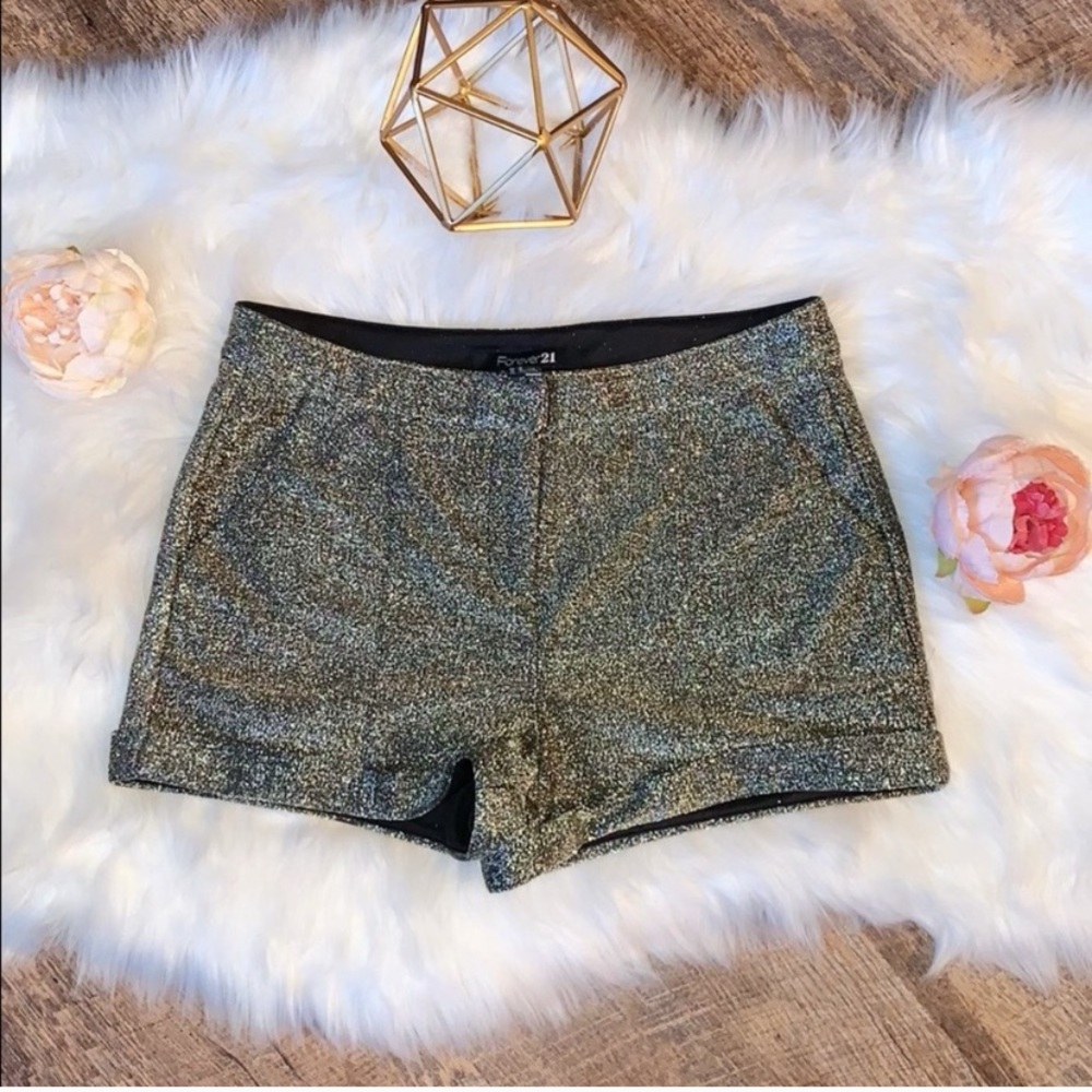 Adorable gold glitter forever 21 shorts